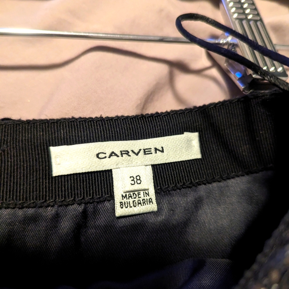 Carven A-Line Tweed Mini Skirt - Picture 4 of 5